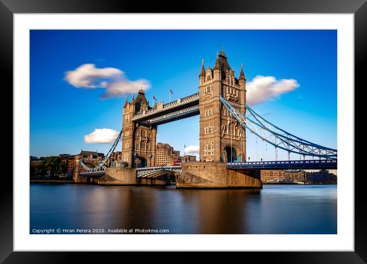 Tower Bridge and the Thames Framed Mounted Print by Hiran Perera