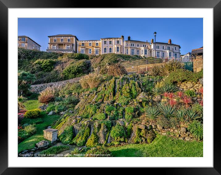 Cascade Gardens Ventnor Framed Mounted Print by Wight Landscapes