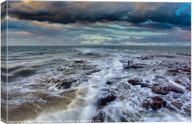 Warden Point Ledge Canvas Print by Wight Landscapes