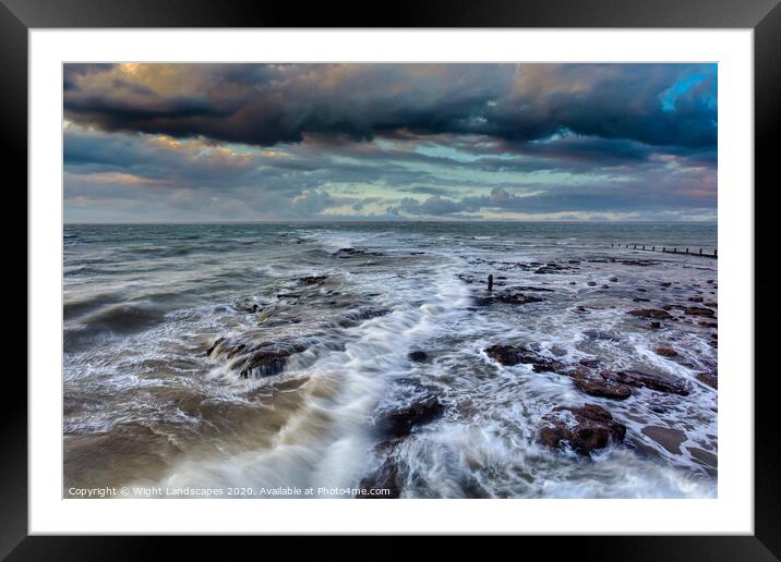 Warden Point Ledge Framed Mounted Print by Wight Landscapes