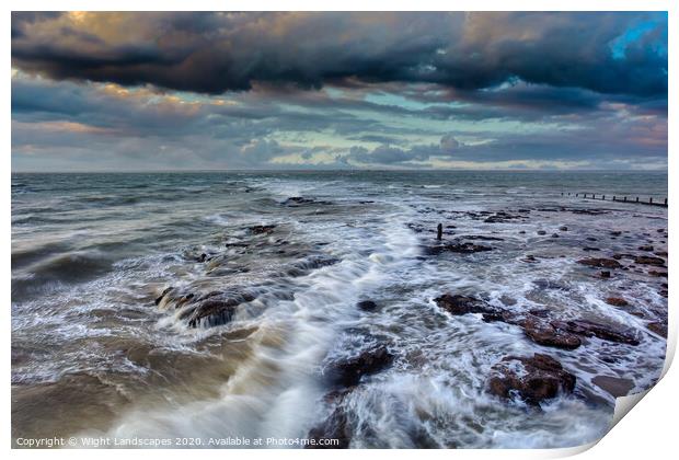 Warden Point Ledge Print by Wight Landscapes