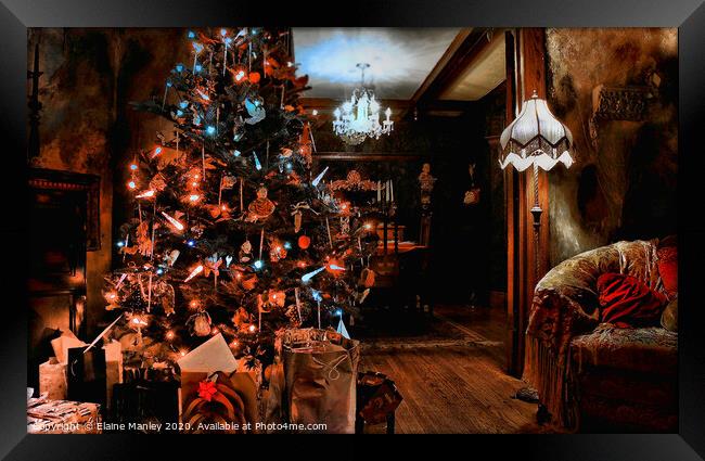 Christmas Tree misc  Framed Print by Elaine Manley