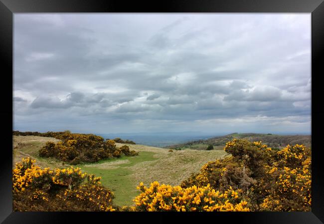 View from Cleeve Common Framed Print by Susan Snow