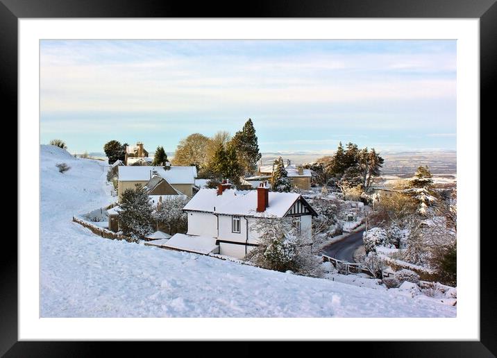 Snow on Cleeve Hill Framed Mounted Print by Susan Snow