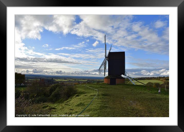 Oxfordshire Brill Windmill standing proud above th Framed Mounted Print by Julie Tattersfield
