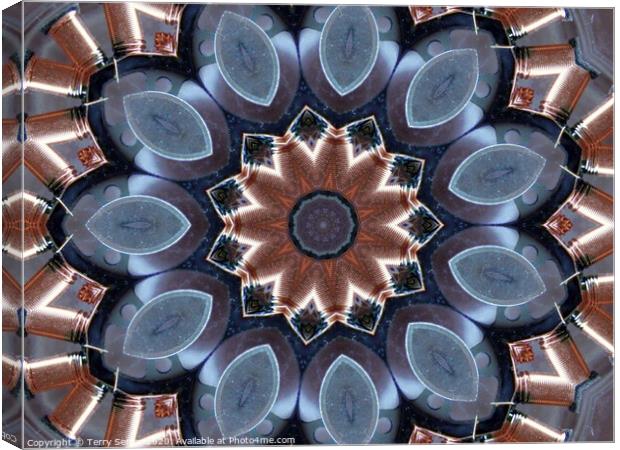 Copper Coils kaleidoscope Canvas Print by Terry Senior