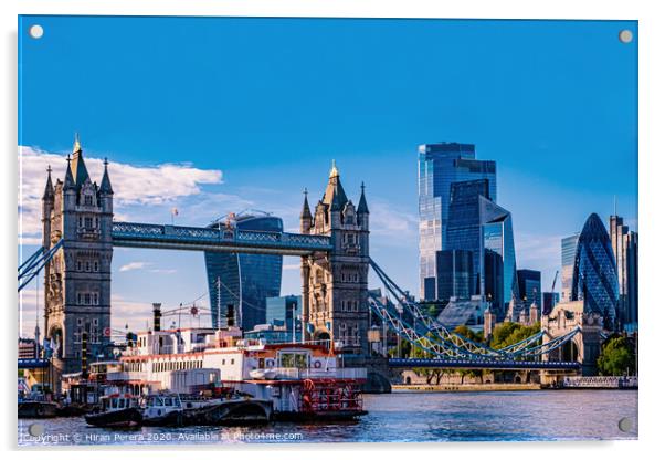 Tower Bridge and the City of London Acrylic by Hiran Perera