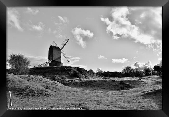 Brill windmill Oxfordshire landscape Framed Print by Julie Tattersfield