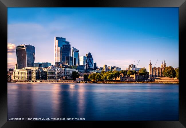 The City and the Tower of London Framed Print by Hiran Perera