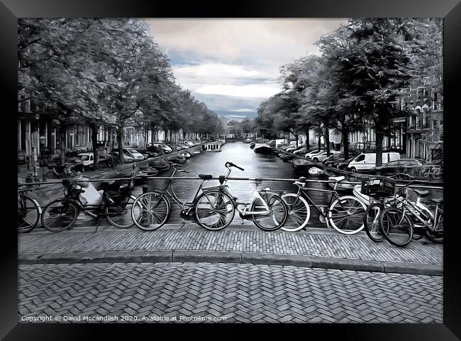 Amsterdam Canal View Framed Print by David Mccandlish