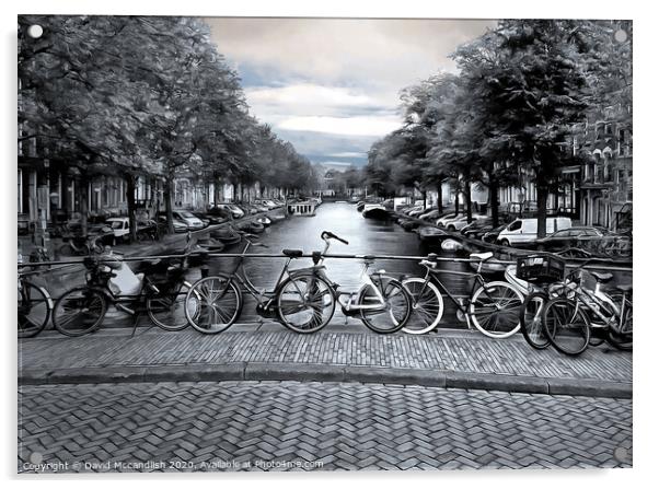 Amsterdam Canal View Acrylic by David Mccandlish