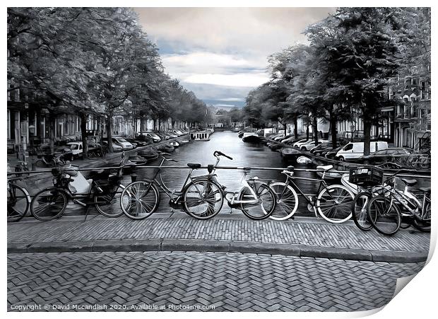 Amsterdam Canal View Print by David Mccandlish