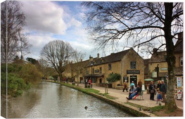 Bourton-on-the-Water Canvas Print by Susan Snow
