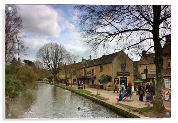 Bourton-on-the-Water Acrylic by Susan Snow