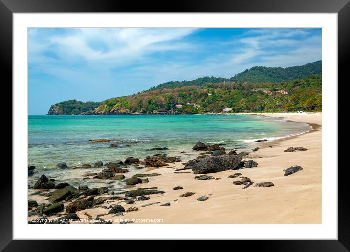 Paradise Beach Thailand Framed Mounted Print by Adrian Evans