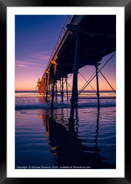 The Majestic Victorian Pier at Saltburn-by-the-Sea Framed Mounted Print by Michael Shannon