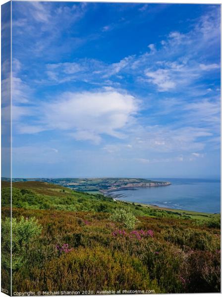 Robin Hoods Bay on a summer's day Canvas Print by Michael Shannon