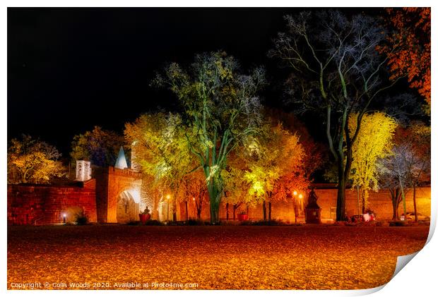 The Poert St Louis in Quebec City at night Print by Colin Woods