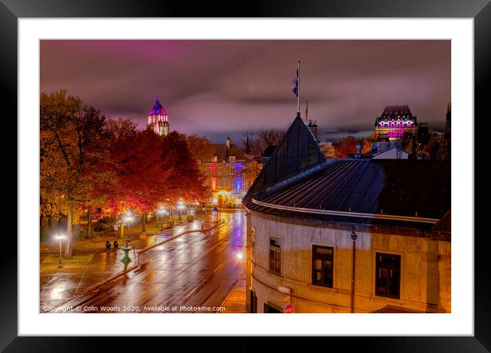 Rue St Louis and the Price Building, Quebec City Framed Mounted Print by Colin Woods