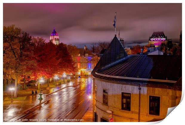 Rue St Louis and the Price Building, Quebec City Print by Colin Woods