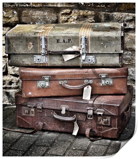 A pile of old luggage Print by Daniel Durgan