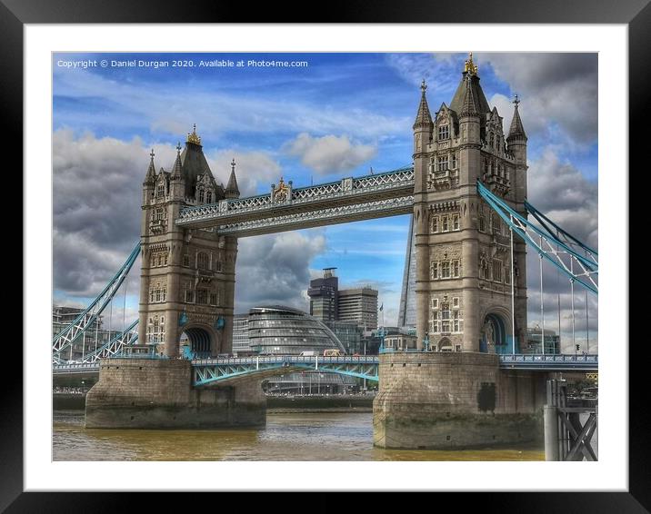 Tower Bridge in London Framed Mounted Print by Daniel Durgan