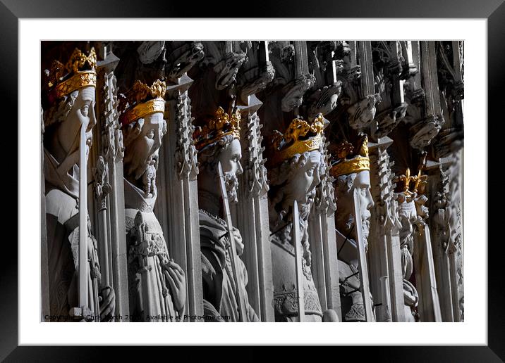 The choir screen at York minster. Framed Mounted Print by Chris North