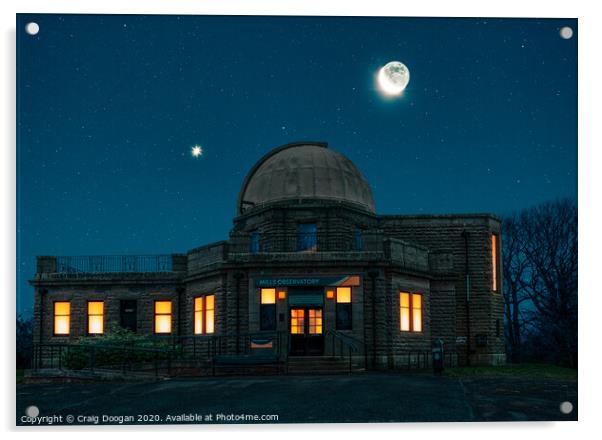 Mills Observatory - Dundee Acrylic by Craig Doogan
