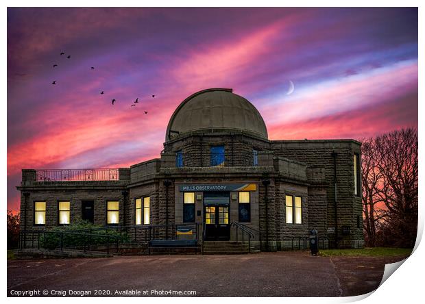 Dundee Mills Observatory Print by Craig Doogan