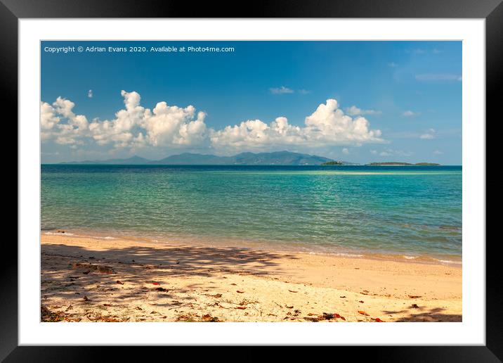 Ko Samui beach Thailand Framed Mounted Print by Adrian Evans