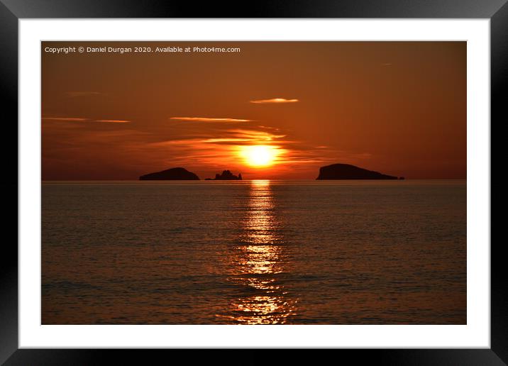 Sunset in Ibiza Framed Mounted Print by Daniel Durgan