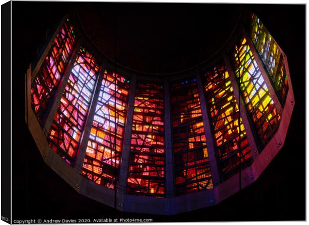 Cup of Light, the Crown of Thorns of Liverpool Metropolitan Cathedral Canvas Print by Andrew Davies