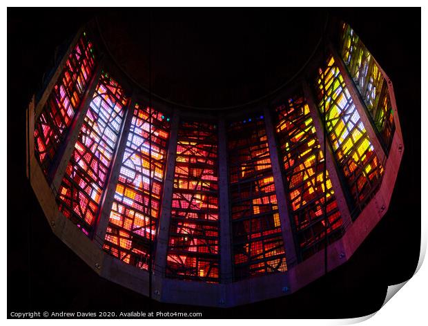 Cup of Light, the Crown of Thorns of Liverpool Metropolitan Cathedral Print by Andrew Davies