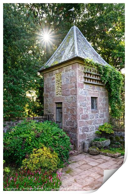 Dovecot, Crathes Castle Walled Garden Print by Andrew Davies