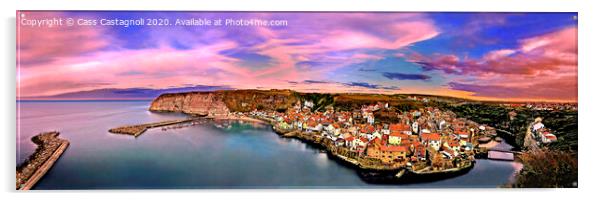 The Village - Staithes, north Yorkshire Acrylic by Cass Castagnoli