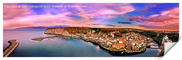The Village - Staithes, north Yorkshire Print by Cass Castagnoli