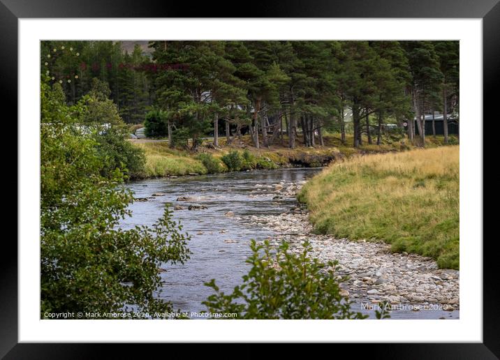 Findhorn River, close to source. Framed Mounted Print by Mark Ambrose