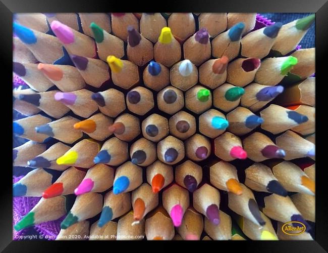 Colour Pencils Framed Print by Glen Allen