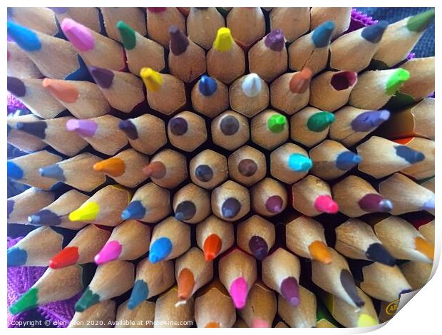 Colour Pencils Print by Glen Allen