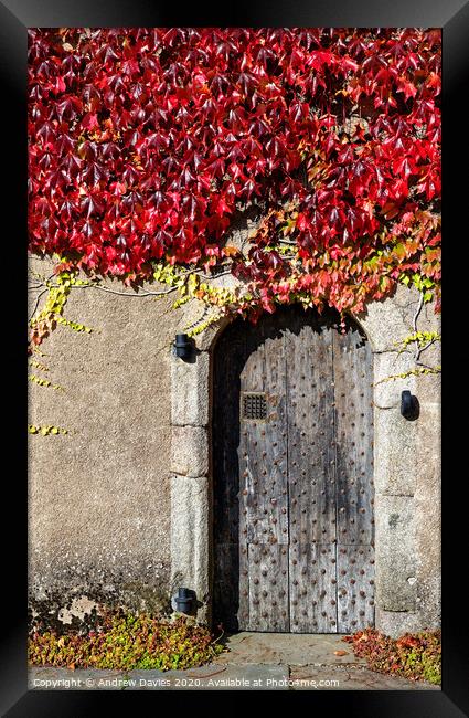 Autumn colours at Crathes Castle, Banchory, Aberde Framed Print by Andrew Davies