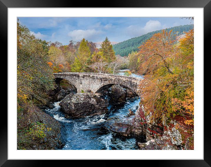 Thomas Telford Bridge at Invermoriston, Scotland. Framed Mounted Print by Colin Allen