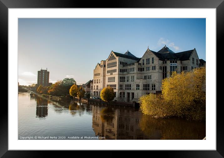 River Ouse reflections Framed Mounted Print by Richard Perks