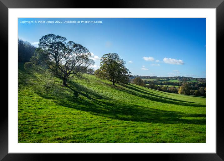 Chilterns view Framed Mounted Print by Peter Jones