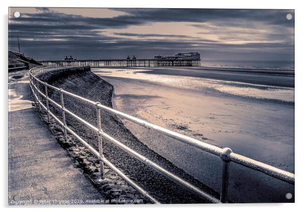 Blackpool north Pier Acrylic by Peter Thomas