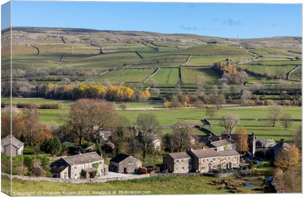 Kilnsey village in Wharfedale North Yorkshire Canvas Print by Graham Moore