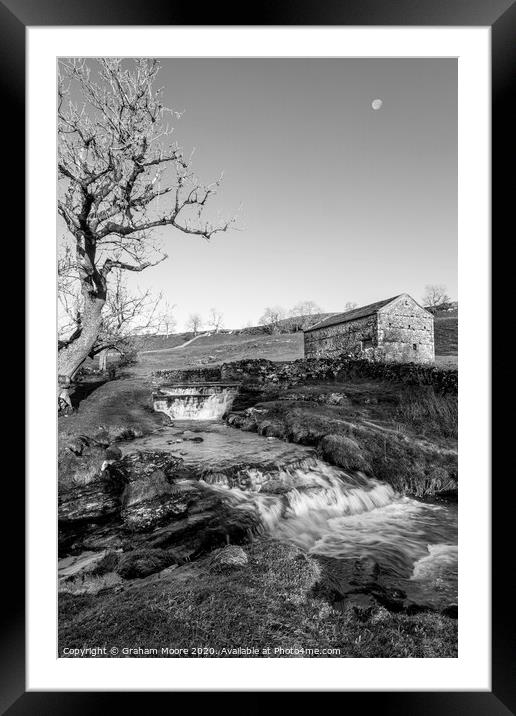 Cray Lower Falls Wharfedale North Yorkshire Framed Mounted Print by Graham Moore