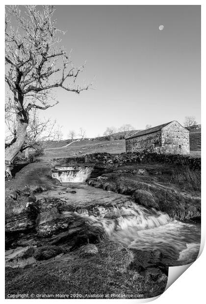 Cray Lower Falls Wharfedale North Yorkshire Print by Graham Moore
