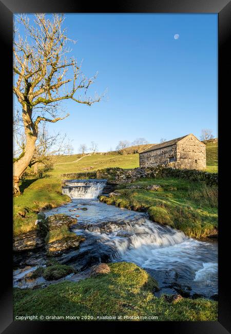 Cray Lower Falls Wharfedale North Yorkshire Framed Print by Graham Moore