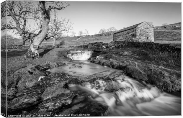 Cray Lower Falls Wharfedale North Yorkshire Canvas Print by Graham Moore