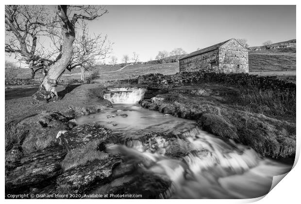 Cray Lower Falls Wharfedale North Yorkshire Print by Graham Moore